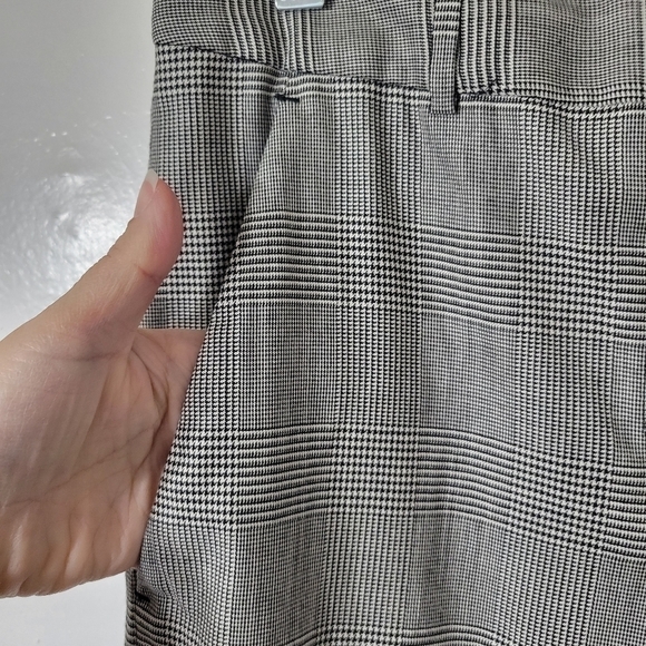 Hugo Boss Wool Blend Black-and-white Houndstooth Pant size 2 - Picture 5 of 12